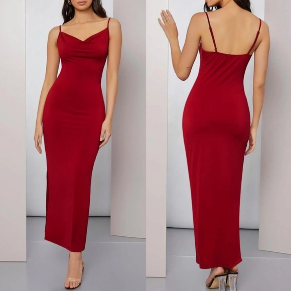 Black cowl neck cami maxi dress - Picture 4 of 12